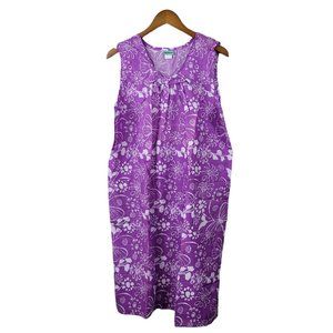 New Floral Housecoat Patio Dress Robe size Medium lightweight summer Muumuu